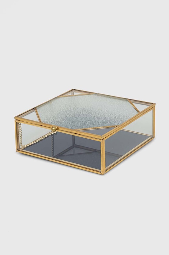 Кутия за бижута &k amsterdam Square Blue злато 1584.12