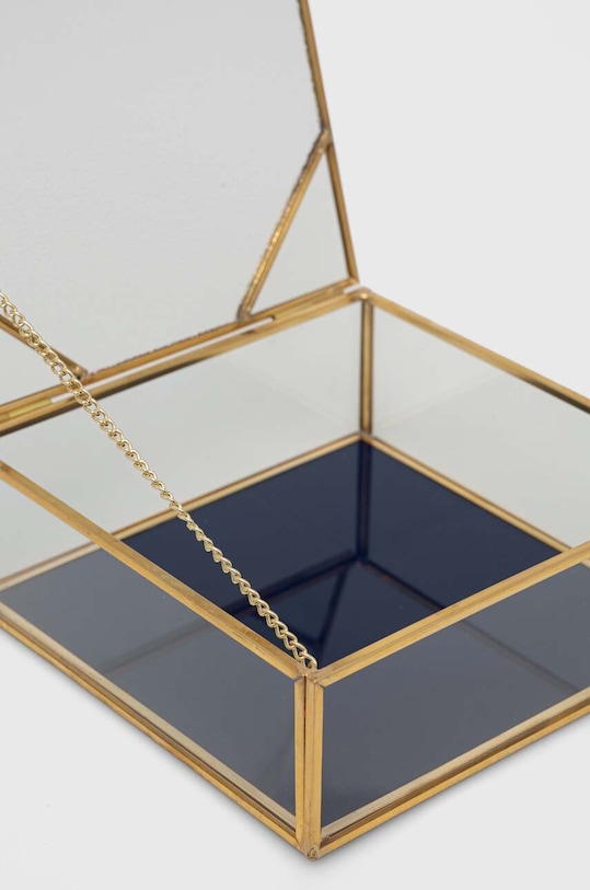 Всекидневна и спалня Кутия за бижута &k amsterdam Square Blue 1584.12 злато