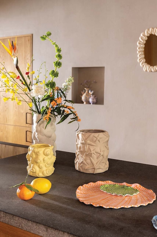 &k amsterdam vaza decorativa Tide Helix 1503.03 galben AA00