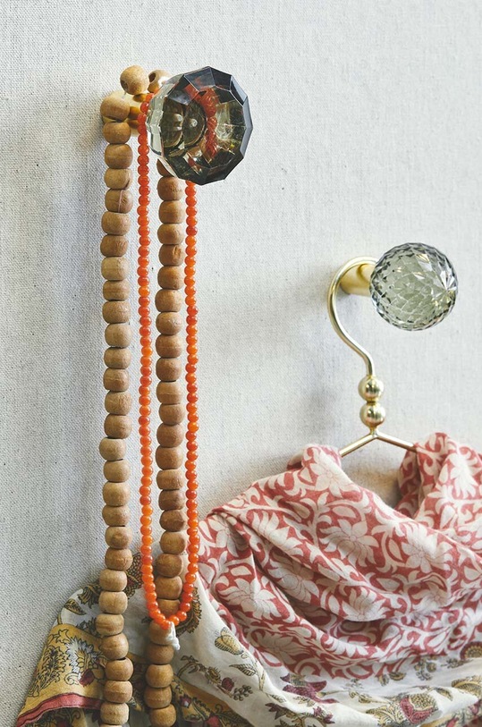 Nástenný vešiak Cozy Living Sofie glass Hook 6021. zelená AA00