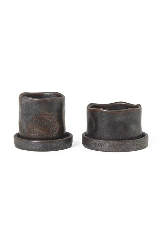 Sada květináčů ferm LIVING Uneru Mini Pots 2-pack černá 1104266763