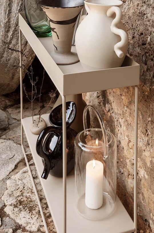 Kvetináč so stojanom ferm LIVING Plant Box Two-Tier 110207693 béžová AA00
