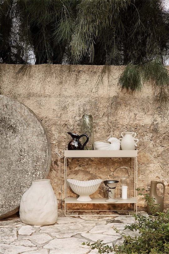 Living și dormitor ferm LIVING ghiveci cu ramă Plant Box Two-Tier 110207693 bej