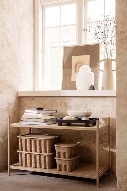 Úložný box ferm LIVING Paper Pulp Box L 2-pak 100313315 béžová