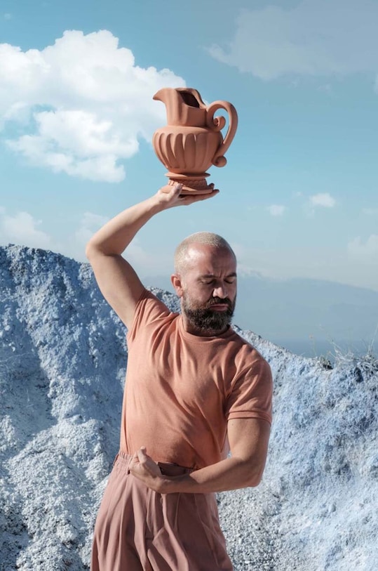 Dekorativní váza Seletti Magna Graecia Caraffa 11508 oranžová