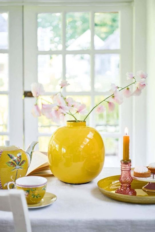 Pip Studio wazon dekoracyjny Yellow 51102060 żółty AA00