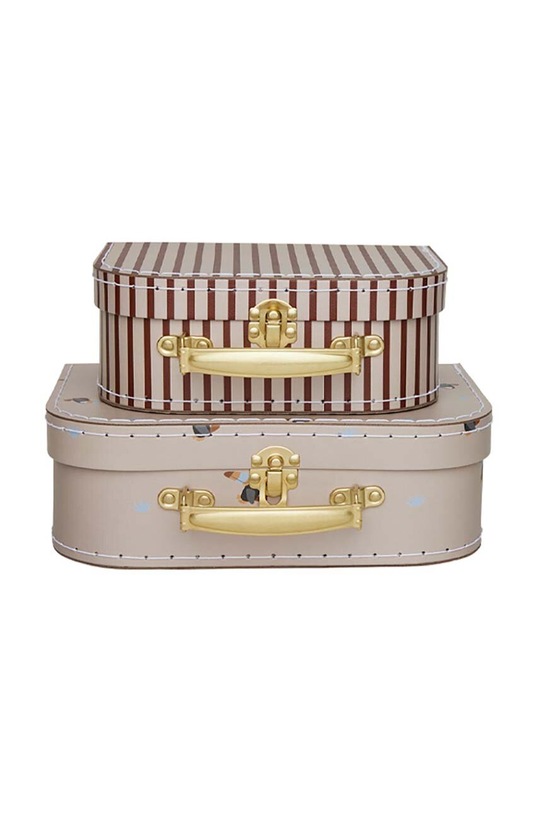 Sada úložných boxů OYOY Mini Suitcase Toucan & Stripe 2-pack vícebarevná M107569
