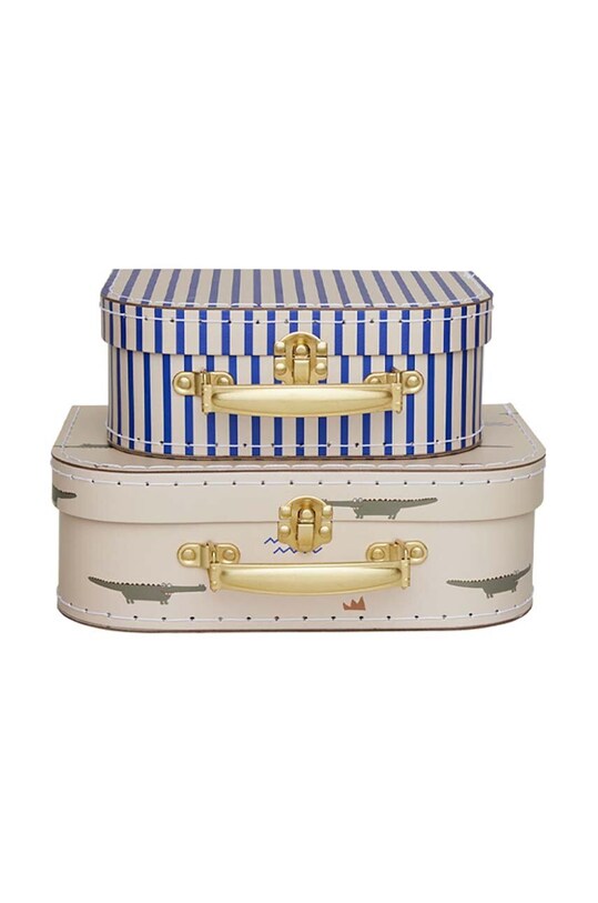 Sada úložných krabíc OYOY Mini Suitcase Crocodile & Stripes 2-pak viacfarebná M107570