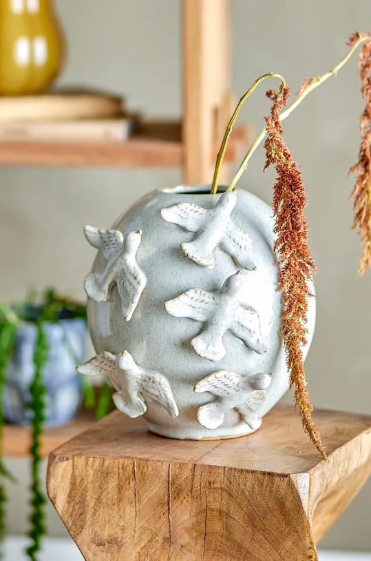 Dekoratívna váza Bloomingville Abira biela 82058568