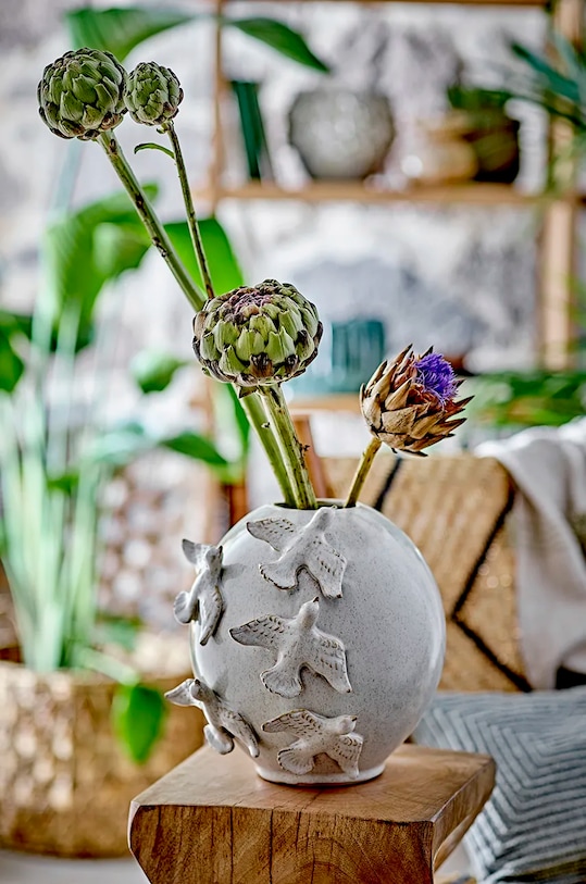 Dekoratívna váza Bloomingville Abira 82058568 biela