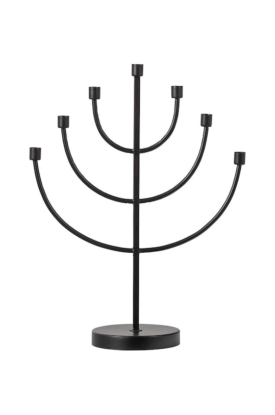 Woood świecznik dekoracyjny Sterre czarny 373442.Z