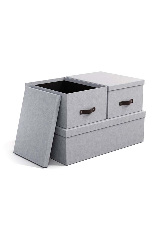 Комплект ящиков для хранения Bigso Box of Sweden Inge 3 шт 8113C6249LEA648 серый AA00