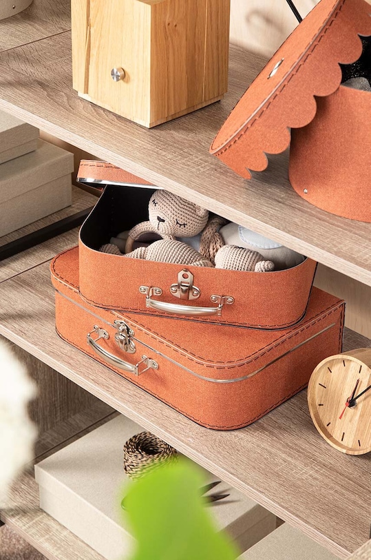 Bigso Box of Sweden zestaw pudełek do przechowywania Children Suitcase 2-pack 5032C4549H003 pomarańczowy