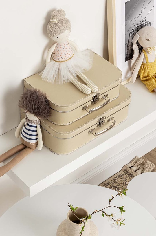 Σετ κουτιών αποθήκευσης Bigso Box of Sweden Childrens Suitcase 2-pack μπεζ 503250233H003