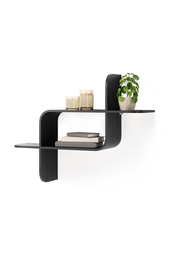 Nappali és hálószoba Umbra függő polc Montage Wall Shelf 1017571.040 fekete