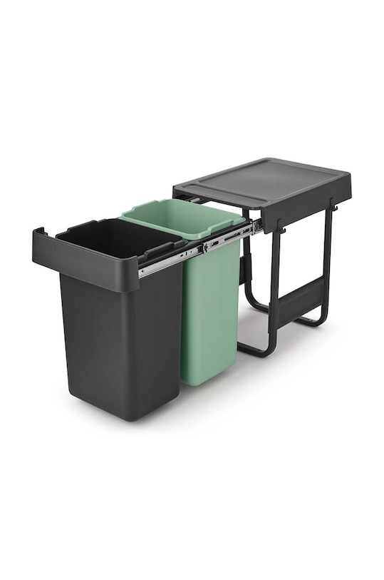 Kanta za otpatke na izvlačenje za kuhinjski ormarić Brabantia Sort&Go 2x15L 232503 siva AA00