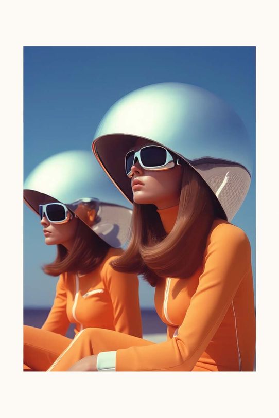 HARTMAN poster cu artă AI Retro Future 05 27,94 x 35,56 cm multicolor KB1779H11.RETROFUT05