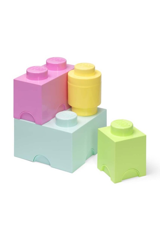 Lego set contenitori portaoggetti con coperchio pacco da 4 40150802 multicolore AA00
