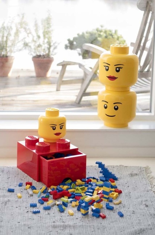 Контейнер для зберігання Lego Storage Head L 40320804 жовтий