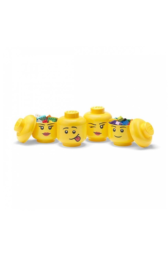 Σετ δοχείων αποθήκευσης με καπάκι Lego 4-pack 43330800 κίτρινο AA00
