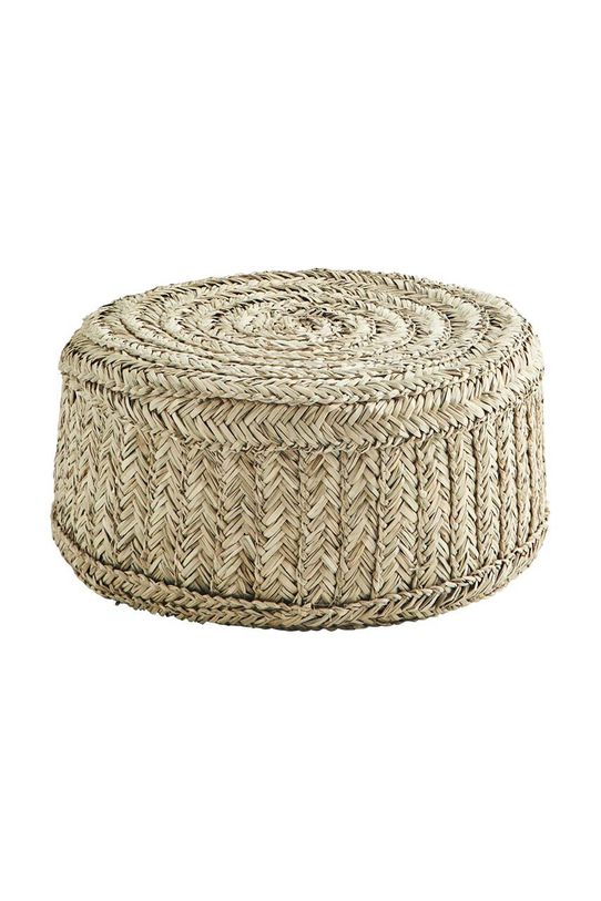 Madam Stoltz scaun de puf Seagrass Pouf bej MKTE211401