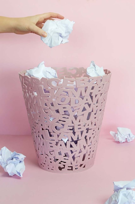 Balvi kosz na śmieci Letters 27858 różowy