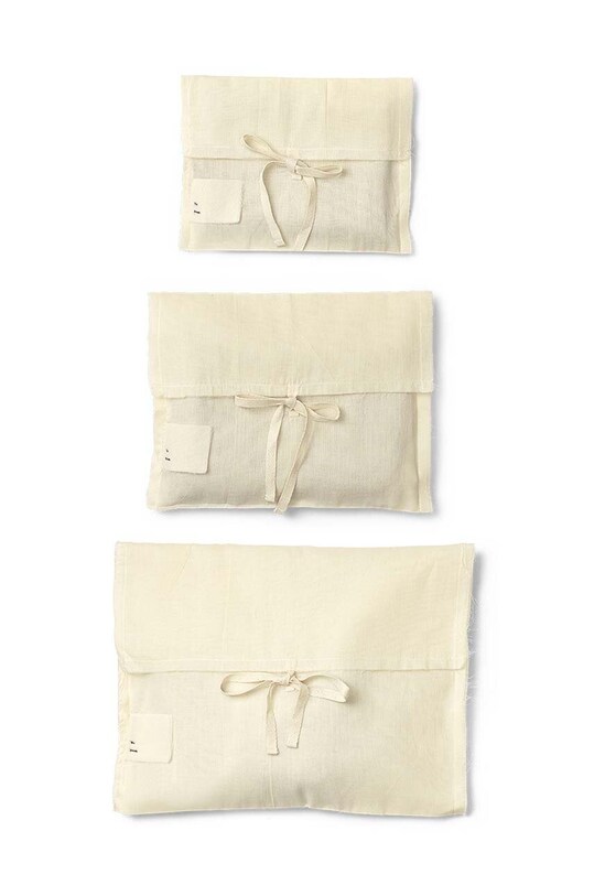 Ferm Living zestaw torebek prezentowych Christmas Giftbags 3-pack beżowy 1104267543