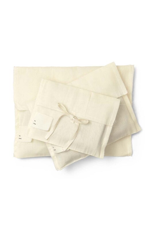 Ferm Living zestaw torebek prezentowych Christmas Giftbags 3-pack 1104267543 beżowy AA00