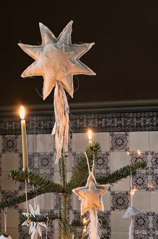 Vánoční dekorace ferm LIVING Vela Star Treetopper 1104267537 béžová
