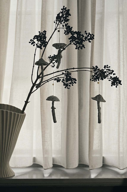 Lifestyle ferm LIVING set de decorațiuni de sarbatori Mushroom Ornaments 4-pack 1104267522 alb
