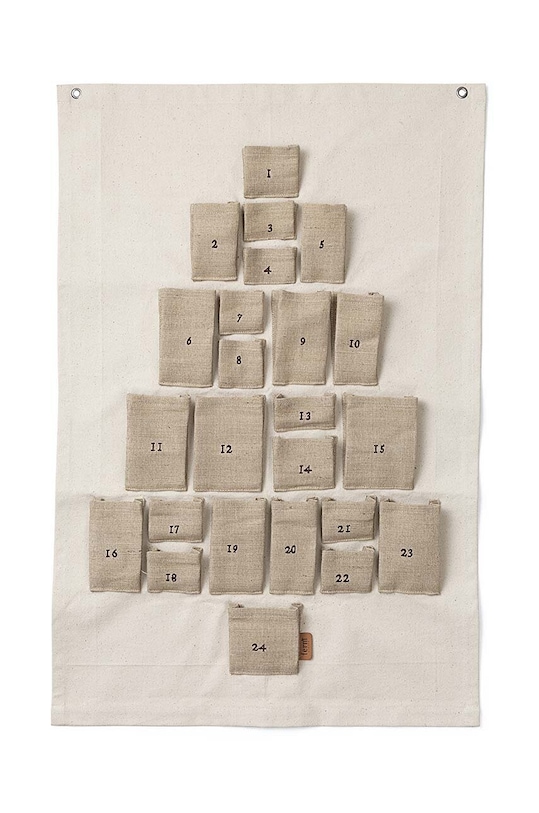 Ferm Living kalendarz adwentowy dla dzieci Pine Christmas Calendar beżowy 1104267541