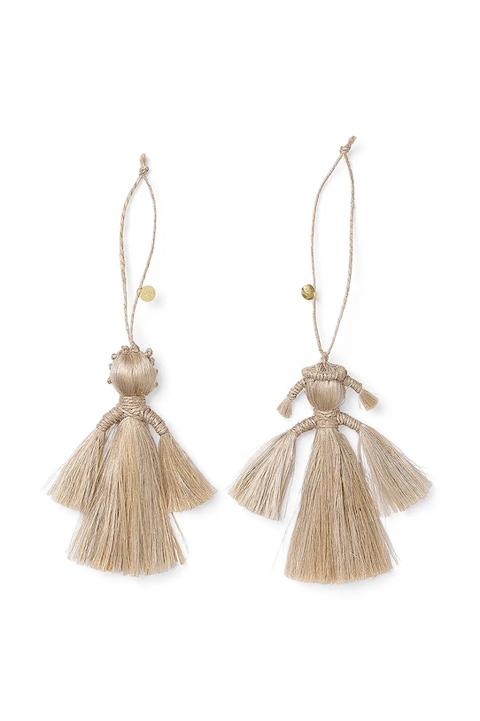 Декоративна висулка ferm LIVING Wing Angels (2 броя) бежов 1104264616