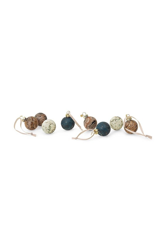Ferm Living zestaw bombek choinkowych Marble Baubles S 8-pack multicolor 1104267190