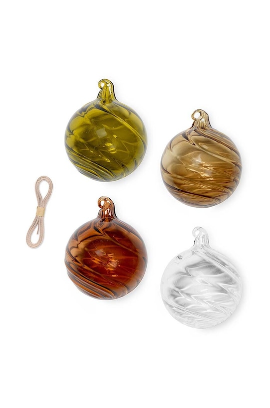 Комплект играчки за елха ferm LIVING Twirl Ornaments (4 броя) 1104264554 многоцветен AA00