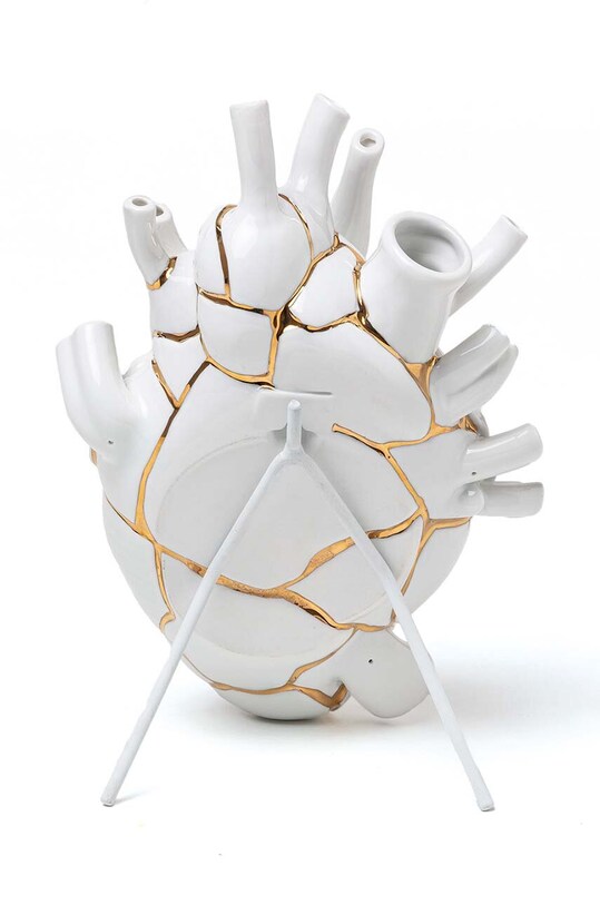 Dekoratívna váza Seletti Love in Bloom Kintsugi biela 09929