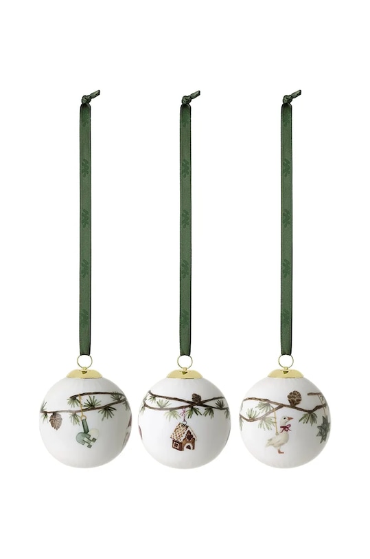 Kähler set de globuri de crăciun Christmas Bauble 3-pack multicolor 693267