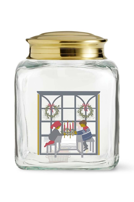 Holmegaard pojemnik z pokrywką Christmas Biscuit Jar multicolor 4800563