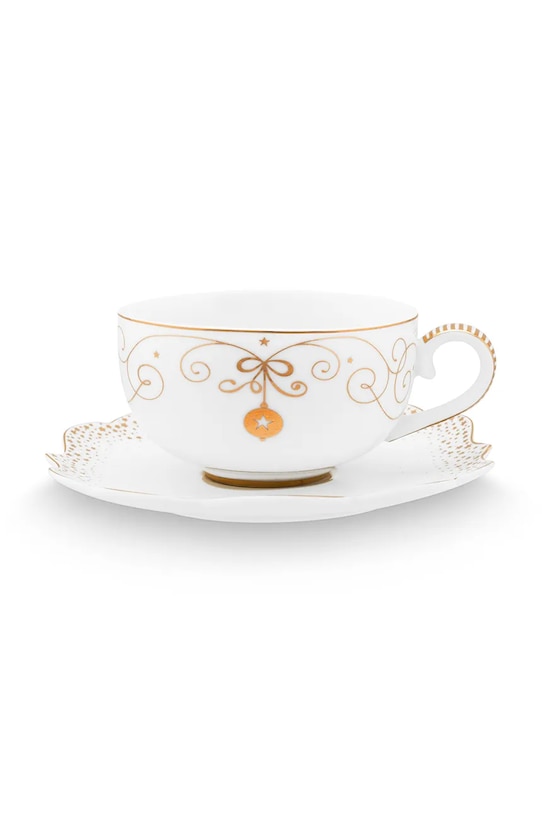 Pip Studio ceasca si farfurioara Royal Winter White125 ml alb 51.004.162