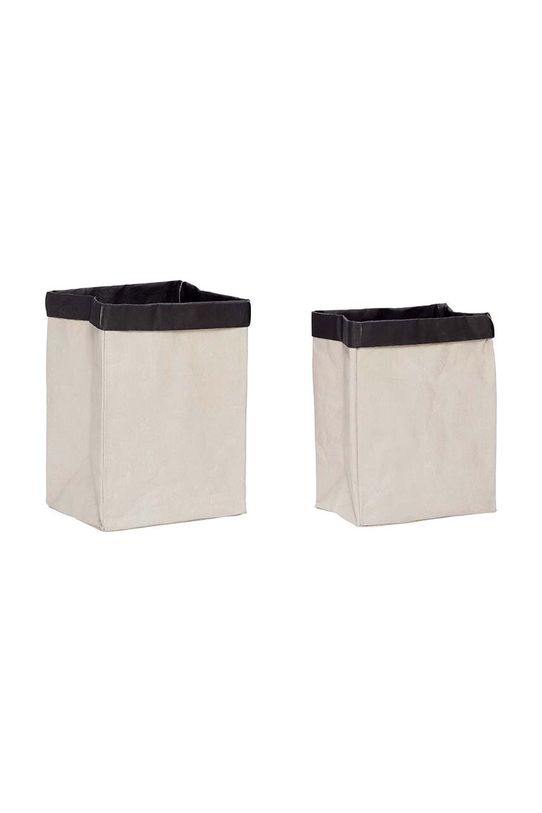 Hübsch kosz do przechowywania Landromat 2-pack beżowy 180503