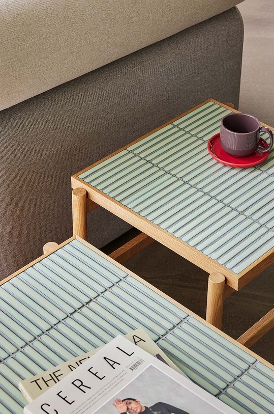Obývacia izba a spálňa Konferenčný stolík Hübsch Tile 881933 viacfarebná