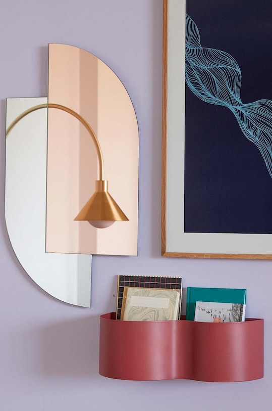 Living și dormitor Hübsch oglinda de perete Origami 991117 multicolor