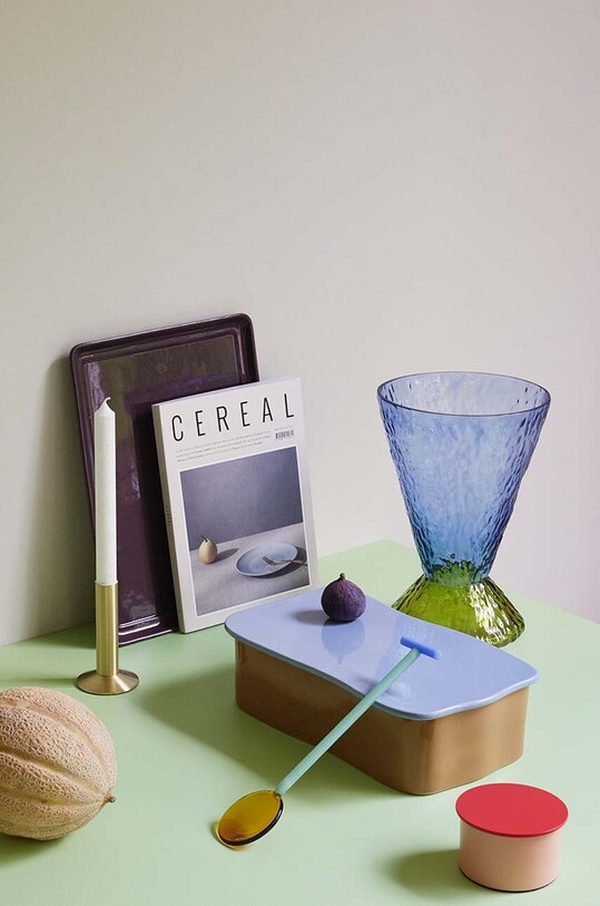 Δοχείο με καπάκι Hübsch District 991705 ροζ AA00