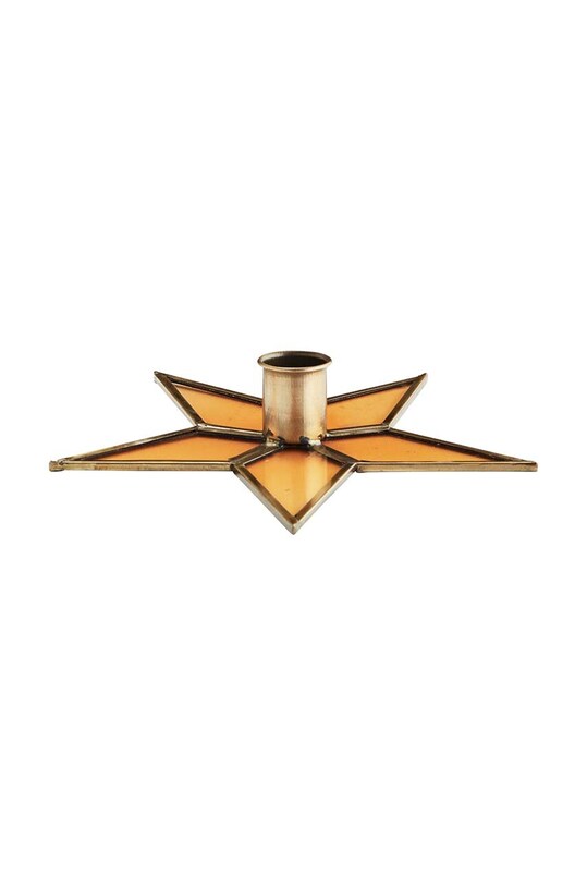 Декоративний свічник Madam Stoltz Amber жовтий IB.2210124.Amber