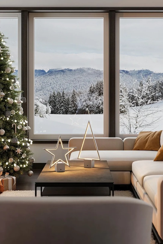 Lifestyle Sompex decorațiune de crăciun cu led-uri Pine 2.0 72421 gri