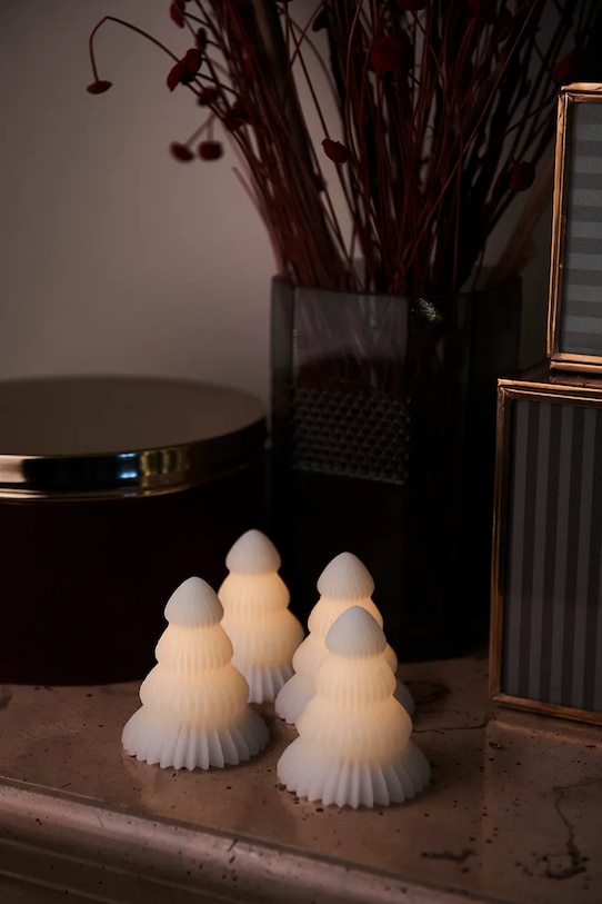 Sirius set de decorațiuni de crăciun cu led Claire Juletra 4-pack 13207. alb AA00