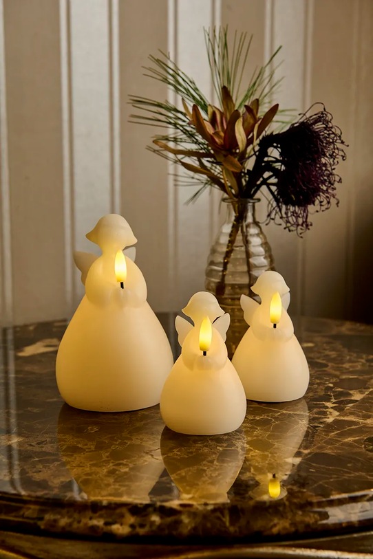 Набор светодиодных праздничных украшений Sirius Lucia Engel 2 шт 80830 белый AA00