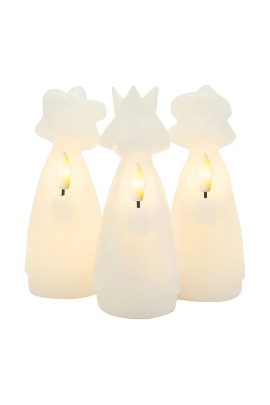 Sirius set de decorațiuni de crăciun cu led Maria Tre Konger 3-pack alb 13330
