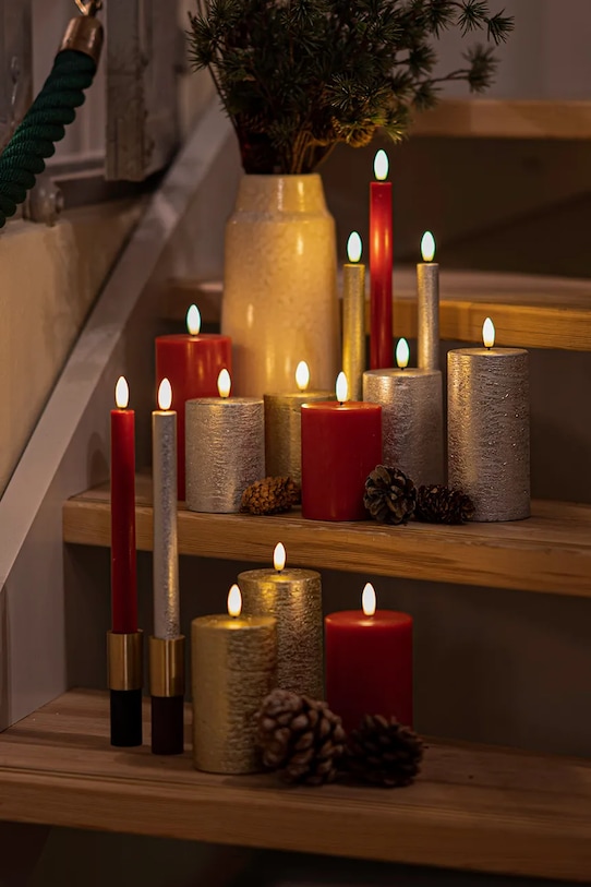 Lifestyle Sirius set de lumanari led Sille Krone 2-pack 80803 rosu