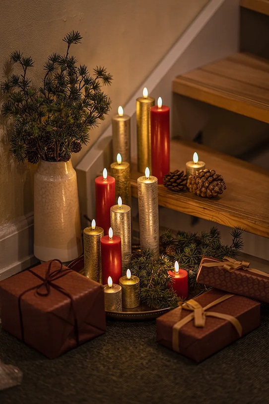 Sirius set de lumanari led Sille Krone 2-pack rosu 80803