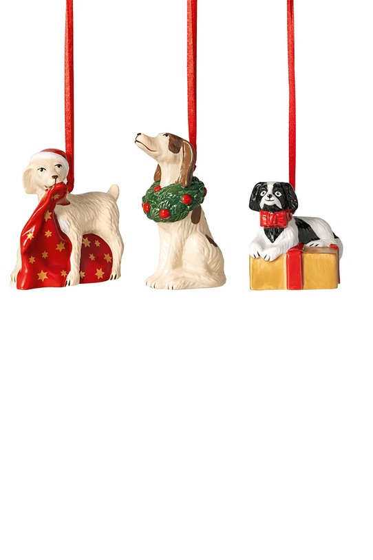 Závesná dekorácia Villeroy & Boch Nostalgic Ornaments 5 x 5 x 7 cm 3-pak viacfarebná 14.8331.6692
